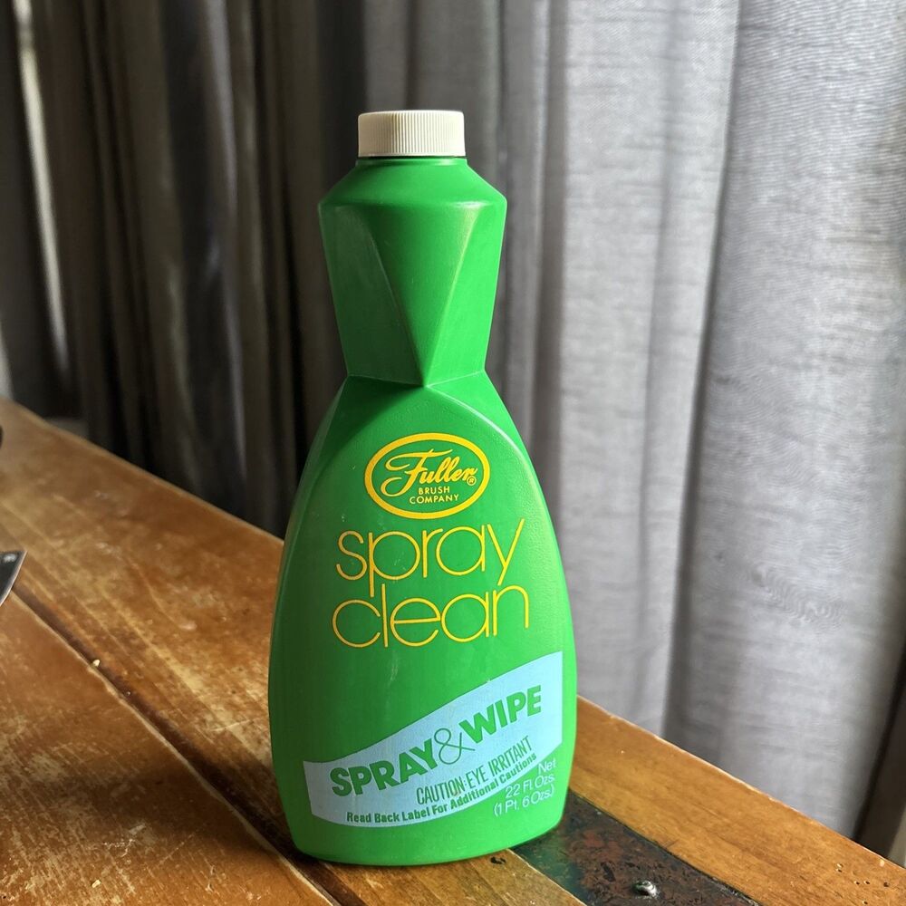 Fuller Brush Company Spray Clean "Spray & Wipe" surface cleaner Green Bottle